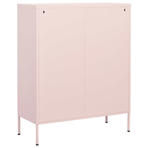 vidaXL Storage Cabinet Pink 80x35x101.5 cm Steel