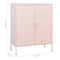vidaXL Storage Cabinet Pink 80x35x101.5 cm Steel