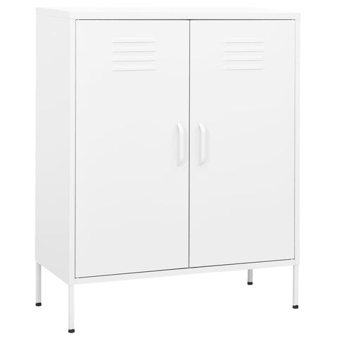 vidaXL Storage Cabinet White 80x35x101.5 cm Steel
