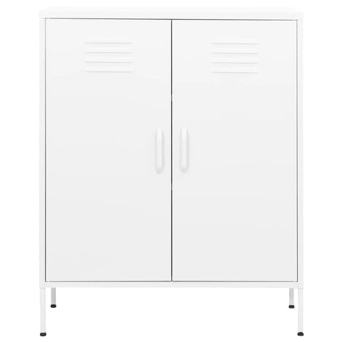 vidaXL Storage Cabinet White 80x35x101.5 cm Steel
