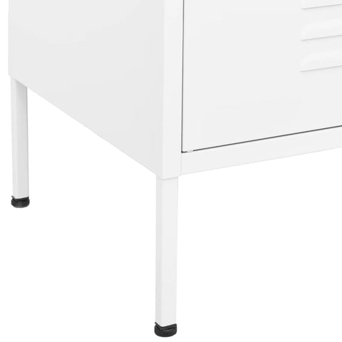 vidaXL Storage Cabinet White 80x35x101.5 cm Steel
