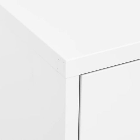 vidaXL Storage Cabinet White 80x35x101.5 cm Steel
