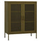 vidaXL Storage Cabinet Olive Green 80x35x101.5 cm Steel