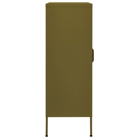 vidaXL Storage Cabinet Olive Green 80x35x101.5 cm Steel