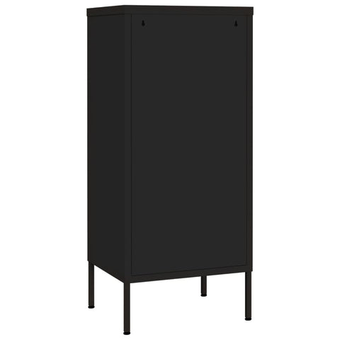 vidaXL Storage Cabinet Black 42.5x35x101.5 cm Steel