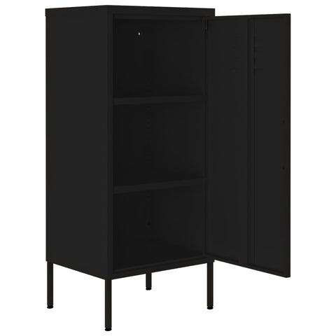 vidaXL Storage Cabinet Black 42.5x35x101.5 cm Steel