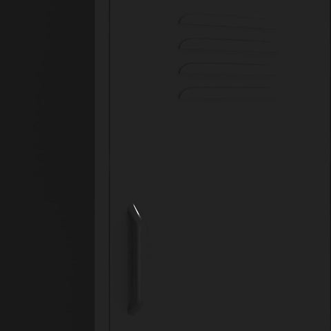 vidaXL Storage Cabinet Black 42.5x35x101.5 cm Steel