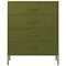 vidaXL Chest of Drawers Olive Green 80x35x101.5 cm Steel