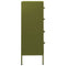 vidaXL Chest of Drawers Olive Green 80x35x101.5 cm Steel