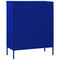vidaXL Chest of Drawers Navy Blue 80x35x101.5 cm Steel