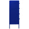 vidaXL Chest of Drawers Navy Blue 80x35x101.5 cm Steel