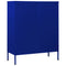 vidaXL Chest of Drawers Navy Blue 80x35x101.5 cm Steel