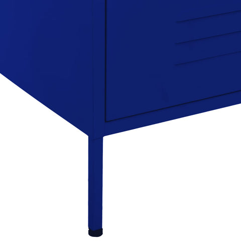 vidaXL Chest of Drawers Navy Blue 80x35x101.5 cm Steel