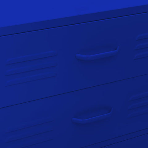 vidaXL Chest of Drawers Navy Blue 80x35x101.5 cm Steel