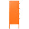 vidaXL Chest of Drawers Orange 80x35x101.5 cm Steel
