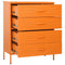 vidaXL Chest of Drawers Orange 80x35x101.5 cm Steel