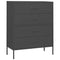 vidaXL Chest of Drawers Anthracite 80x35x101.5 cm Steel