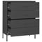 vidaXL Chest of Drawers Anthracite 80x35x101.5 cm Steel