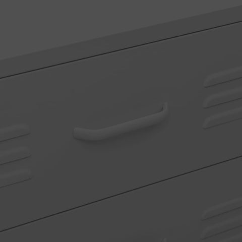 vidaXL Chest of Drawers Anthracite 80x35x101.5 cm Steel