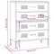 vidaXL Chest of Drawers Anthracite 80x35x101.5 cm Steel
