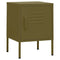 vidaXL Nightstand Olive Green 35x35x51 cm Steel