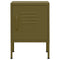 vidaXL Nightstand Olive Green 35x35x51 cm Steel