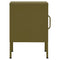 vidaXL Nightstand Olive Green 35x35x51 cm Steel