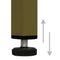 vidaXL Nightstand Olive Green 35x35x51 cm Steel