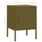 vidaXL Nightstand Olive Green 35x35x51 cm Steel