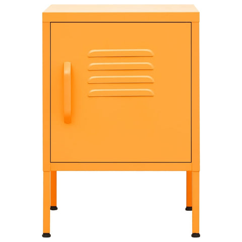 vidaXL Nightstand Mustard Yellow 35x35x51 cm Steel