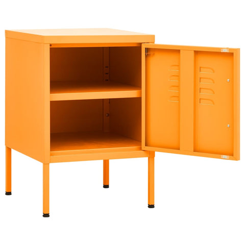 vidaXL Nightstand Mustard Yellow 35x35x51 cm Steel