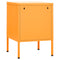 vidaXL Nightstand Mustard Yellow 35x35x51 cm Steel