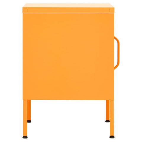 vidaXL Nightstand Mustard Yellow 35x35x51 cm Steel