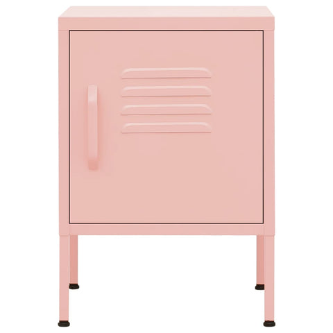 vidaXL Nightstand Pink 35x35x51 cm Steel