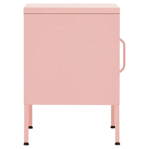 vidaXL Nightstand Pink 35x35x51 cm Steel