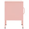 vidaXL Nightstand Pink 35x35x51 cm Steel