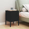 vidaXL Nightstand Black 35x35x51 cm Steel