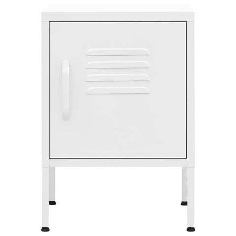 vidaXL Nightstand White 35x35x51 cm Steel