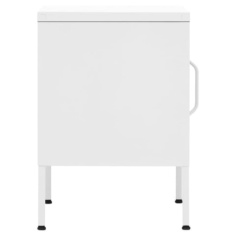 vidaXL Nightstand White 35x35x51 cm Steel
