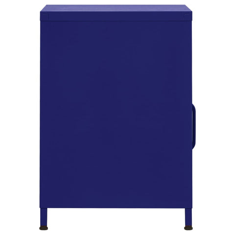 vidaXL Nightstand Navy Blue 35x35x51 cm Steel