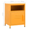 vidaXL Nightstand Mustard Yellow 35x35x51 cm Steel