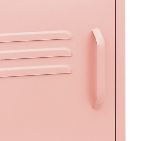 vidaXL Nightstand Pink 35x35x51 cm Steel