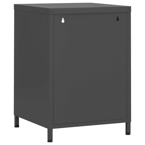 vidaXL Nightstand Anthracite 35x35x51 cm Steel