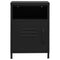 vidaXL Nightstand Black 35x35x51 cm Steel