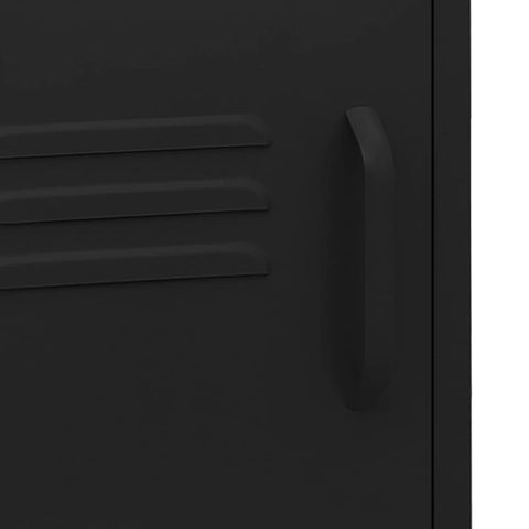 vidaXL Nightstand Black 35x35x51 cm Steel