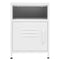 vidaXL Nightstand White 35x35x51 cm Steel