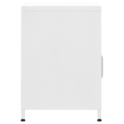 vidaXL Nightstand White 35x35x51 cm Steel