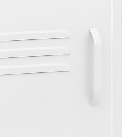 vidaXL Nightstand White 35x35x51 cm Steel