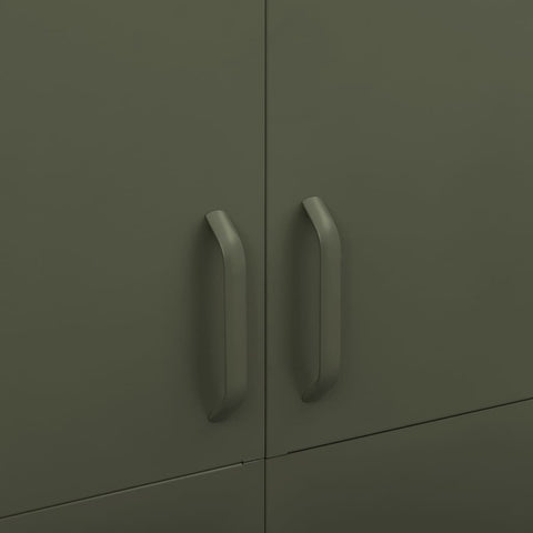 vidaXL Wardrobe Olive Green 90x50x180 cm Steel