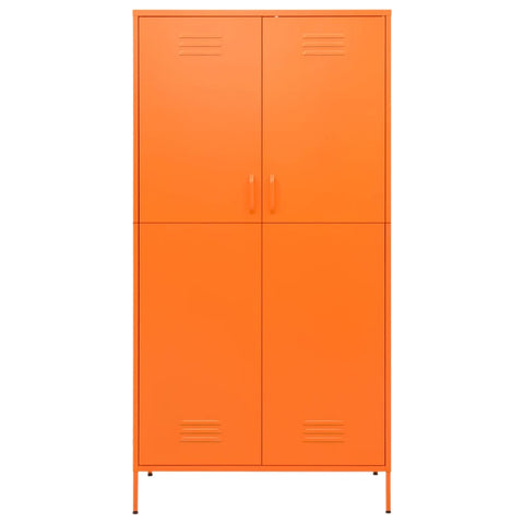 vidaXL Wardrobe Orange 90x50x180 cm Steel